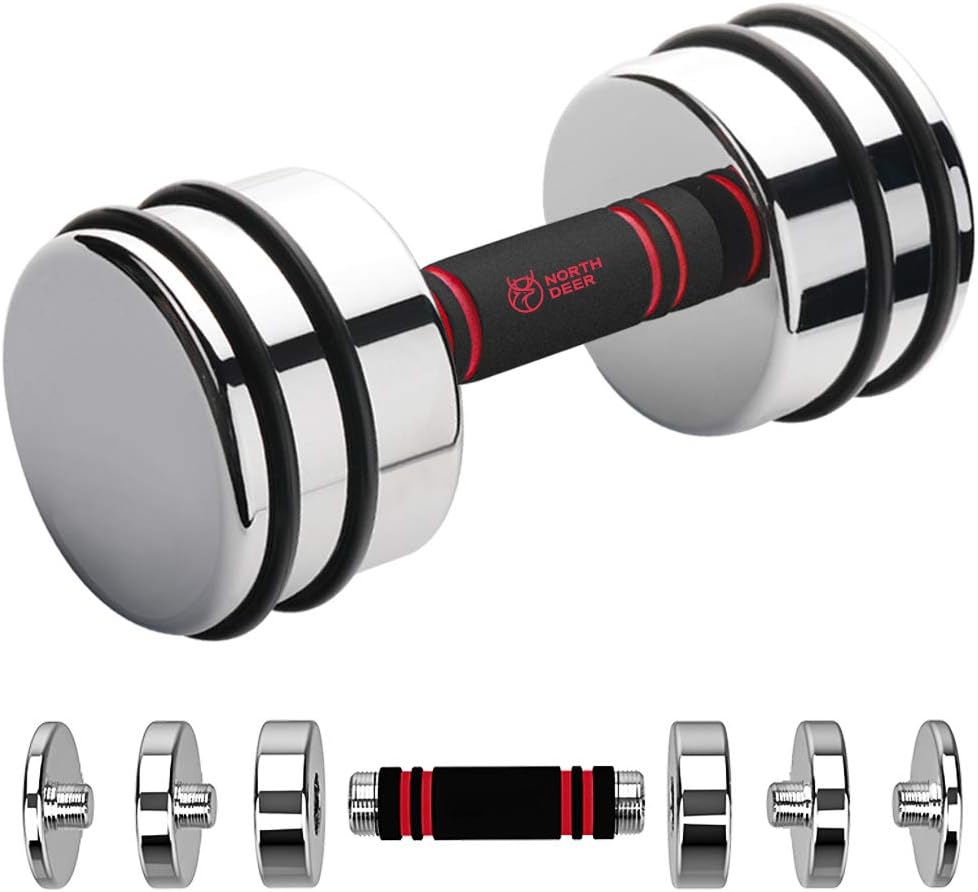 15kg×1(華奢な鏡面仕上げ版)商品の重量 15 キログラム【公式】Northdeer ダンベル 可変式 小型 スチール製 2.5kg 5kg 7.5kg 10kg 15kg 25kg 镜面の仕上