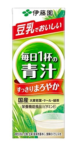 他サイト： 【即納】伊藤園 毎日1杯の青汁 まろやか豆乳ミックス 200ml×24本 紙パック (エコパック)の商品画像