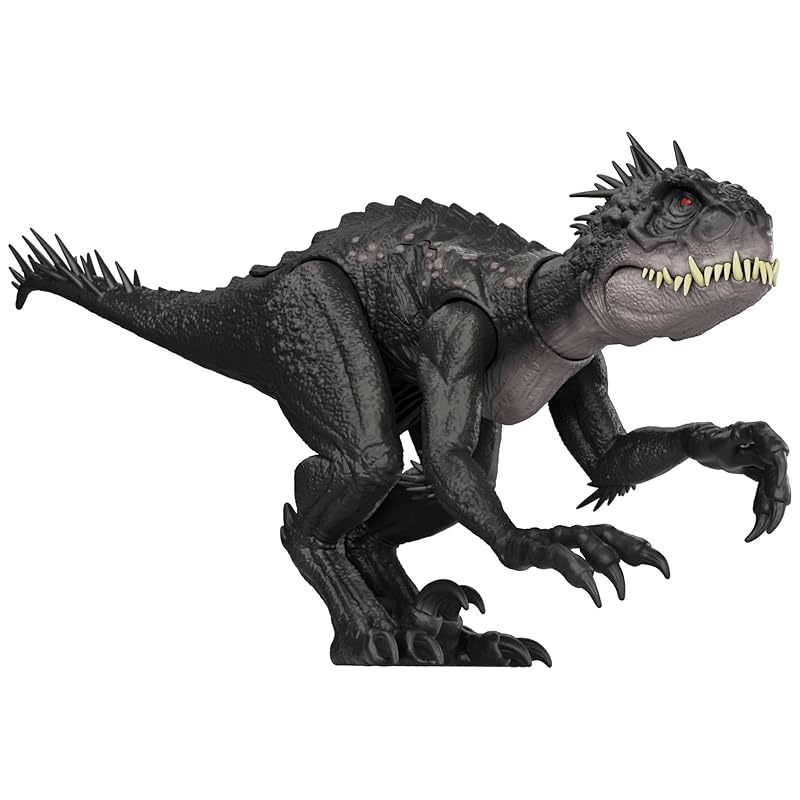 マテル ジュラシックワールド(JURASSIC WORLD) ダメージ！ひかるスコーピオス・レックス 子供向けフィギュア 恐竜 おもちゃ 動く 大きい 全長:約36.9 cm 4歳から ブラック JC