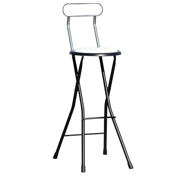 折りたたみ椅子 ニューニーダハイトール ホワイト／ブラック