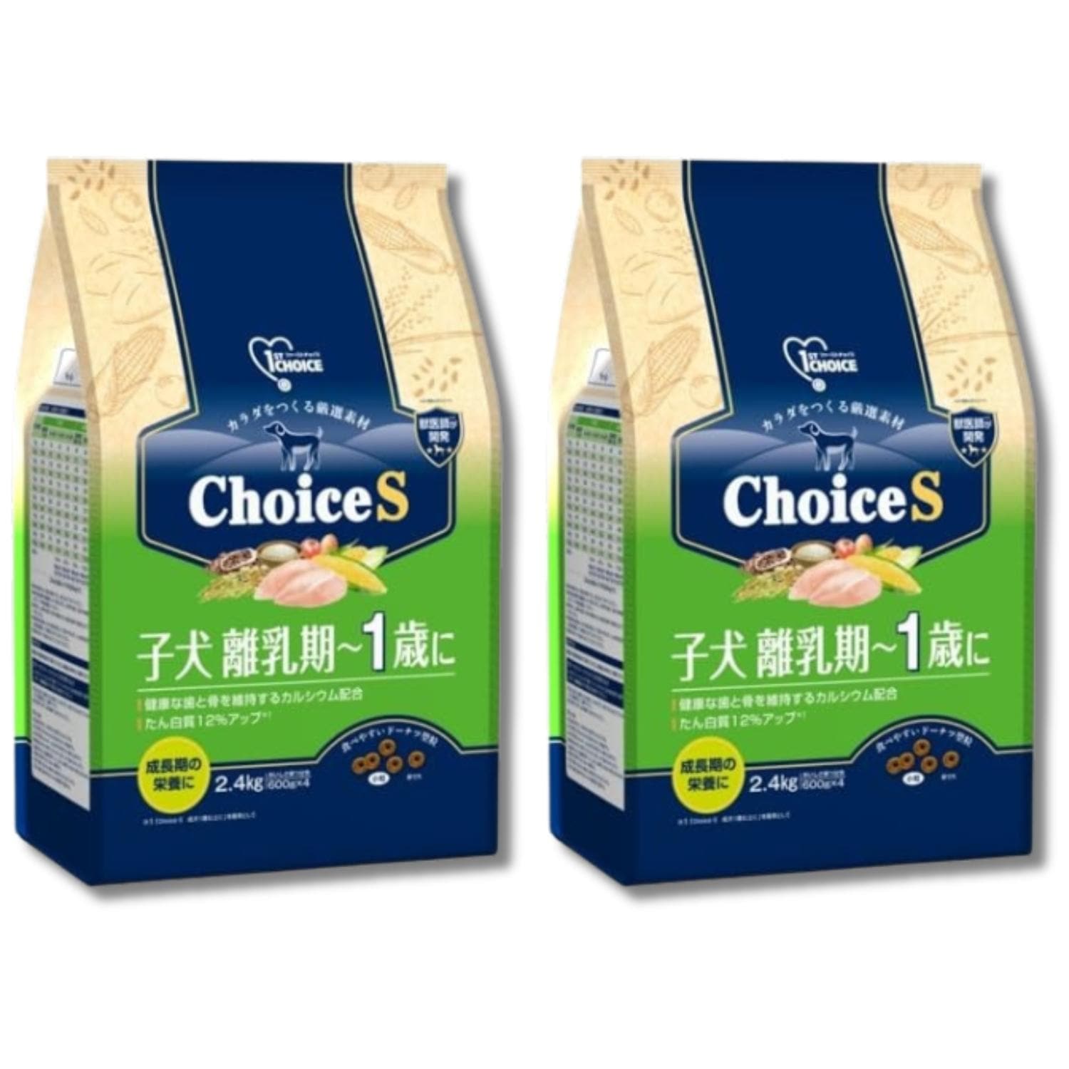 2個セット アースペット ファーストチョイス ChoiceS 子犬離乳期~1歳に