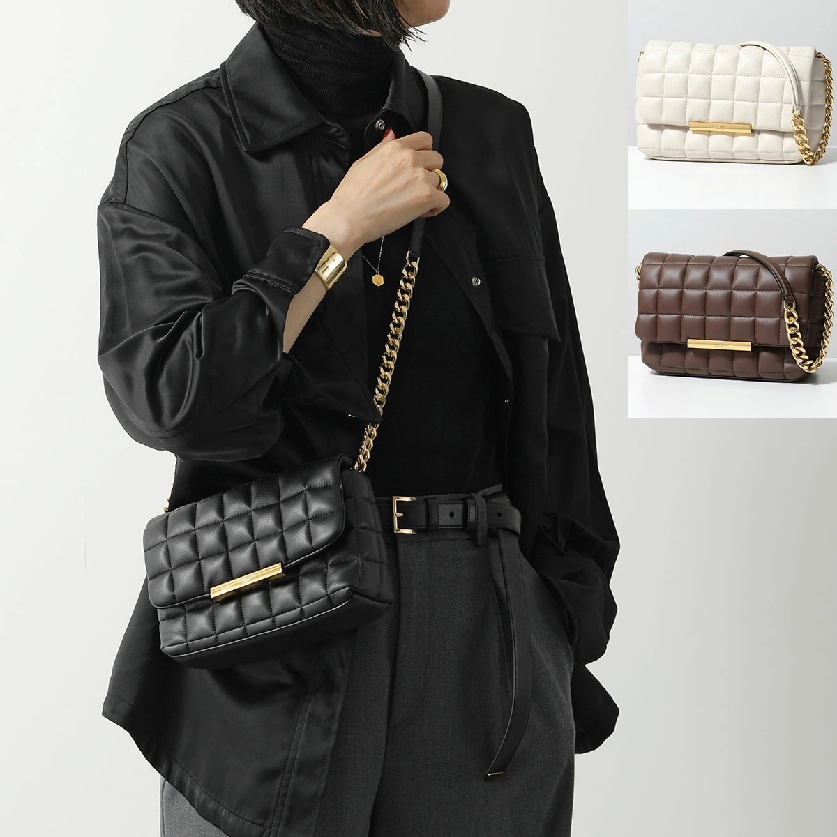 DEMELLIER デメリエー ショルダーバッグ PHOENIX フェニックス レディース クロスボディ レザー キルティング チェーン 鞄 カラー3色 44,462円