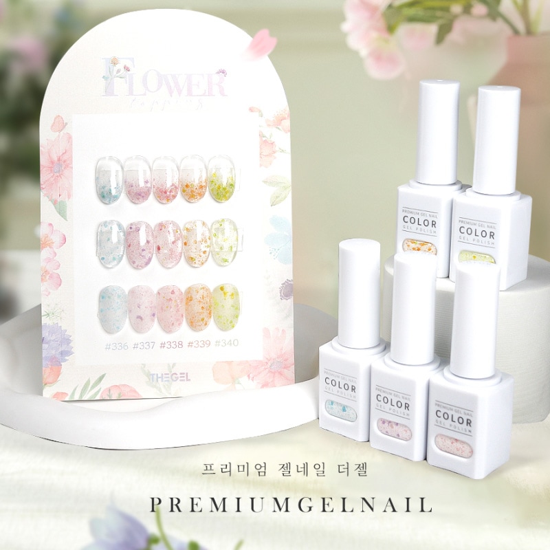[THE GEL] 【FLOWER TOPPING】[5色 SET]生花のような自然さ＃春の花＃トッピング