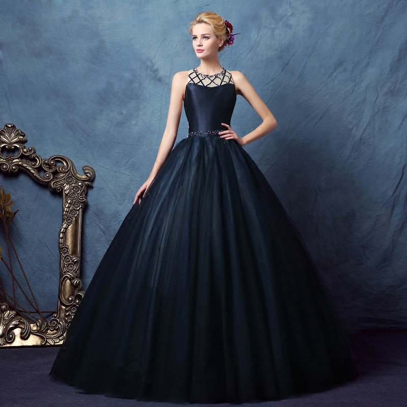 ロングドレス 演奏会 ウエディングドレス カラードレス 青 コンサート 安い 結婚式 プリンセスライ