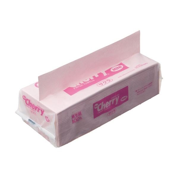 新橋製紙 ペーパータオル ニューチェリー サクラ ミニ エコノミー 200枚/パック （48パック） 8,746円