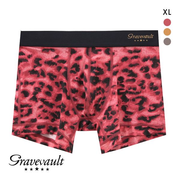 グレイブボールト LEOPARD ショート ボクサーパンツ XL メンズ 前閉じ 日本製 Grave