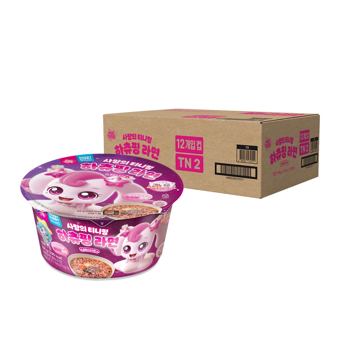 愛のティニピン ハチュピン ラーメン ピリ辛牛肉味 84g X 12EA