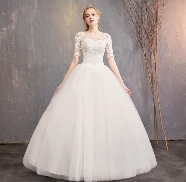 ロングウェディングドレスロングドレス エンパイアドレス花嫁ブライド フリル ドレスレディースファッション ウェディングドレス