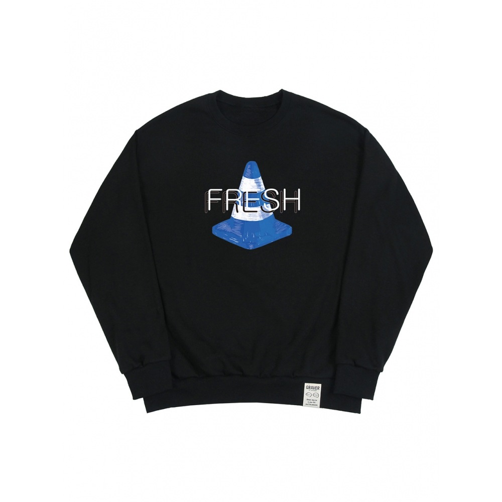 GRAVER FRESH SIGN マンツーマン ブラックブルー ロゴ