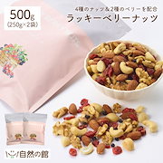 ナッツ・シリアル｜大容量500g ラッキーベリーナッツ 4種のナッツと2種のベリーを配合 250gx2袋セット ナッツ ドライフルーツ ミックスナッツ