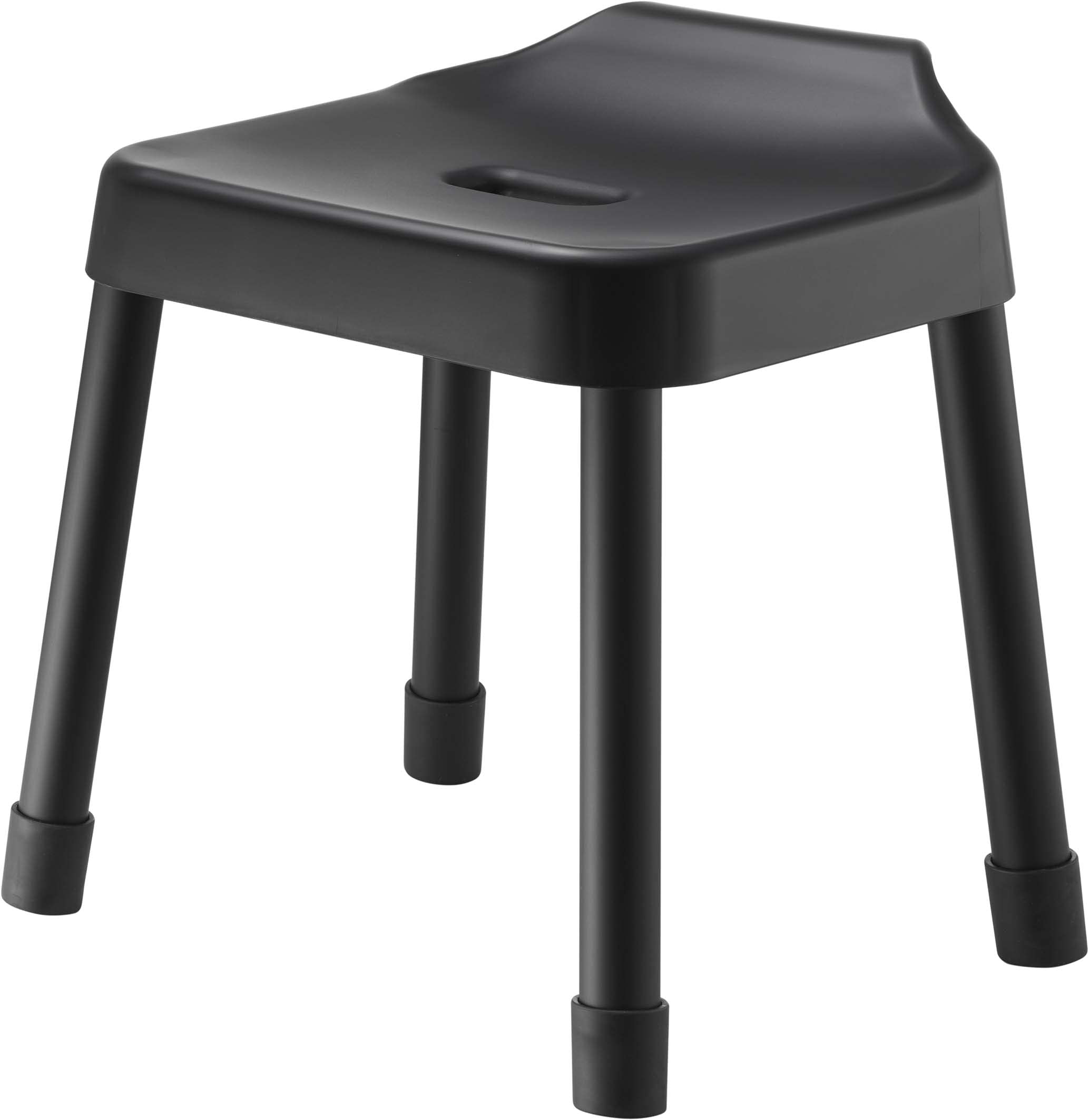 山崎実業(Yamazaki) 引っ掛け 風呂イス SH35 ブラック 約W34×D32×H39cm(座高:約35cm) ミスト MIST 通気性よく乾きやすい 7310