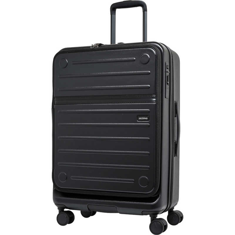 オルティモ　スーツケース フロントオープン ハーフオープン ファスナータイプ 旅行日数目安： 5～6泊 約63L ジェットブラック　OT-0857-60N-JBK