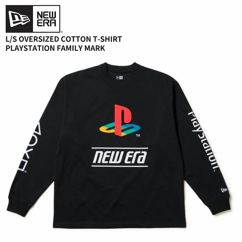 ニューエラ メンズ ロンT 長袖Tシャツ レディース NEW ERA 長袖 オーバーサイズド コットン Tシャツ PlayStation プレイステーション ファミリーマーク 14693221