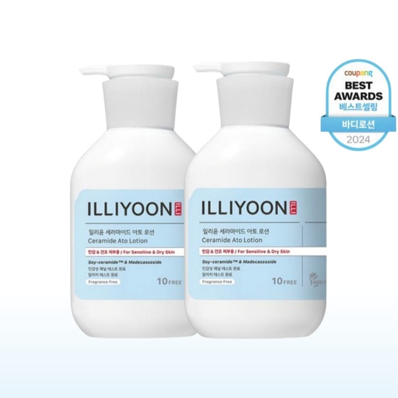 [1+1 低刺激フェイス兼用ボディローション 韓国ベスト] セラミド アトローション 無香 508ml x2本 敏感肌 マイルド保湿ローション 鎮静ローション ソイセラミド シカ マデカソサイド成分