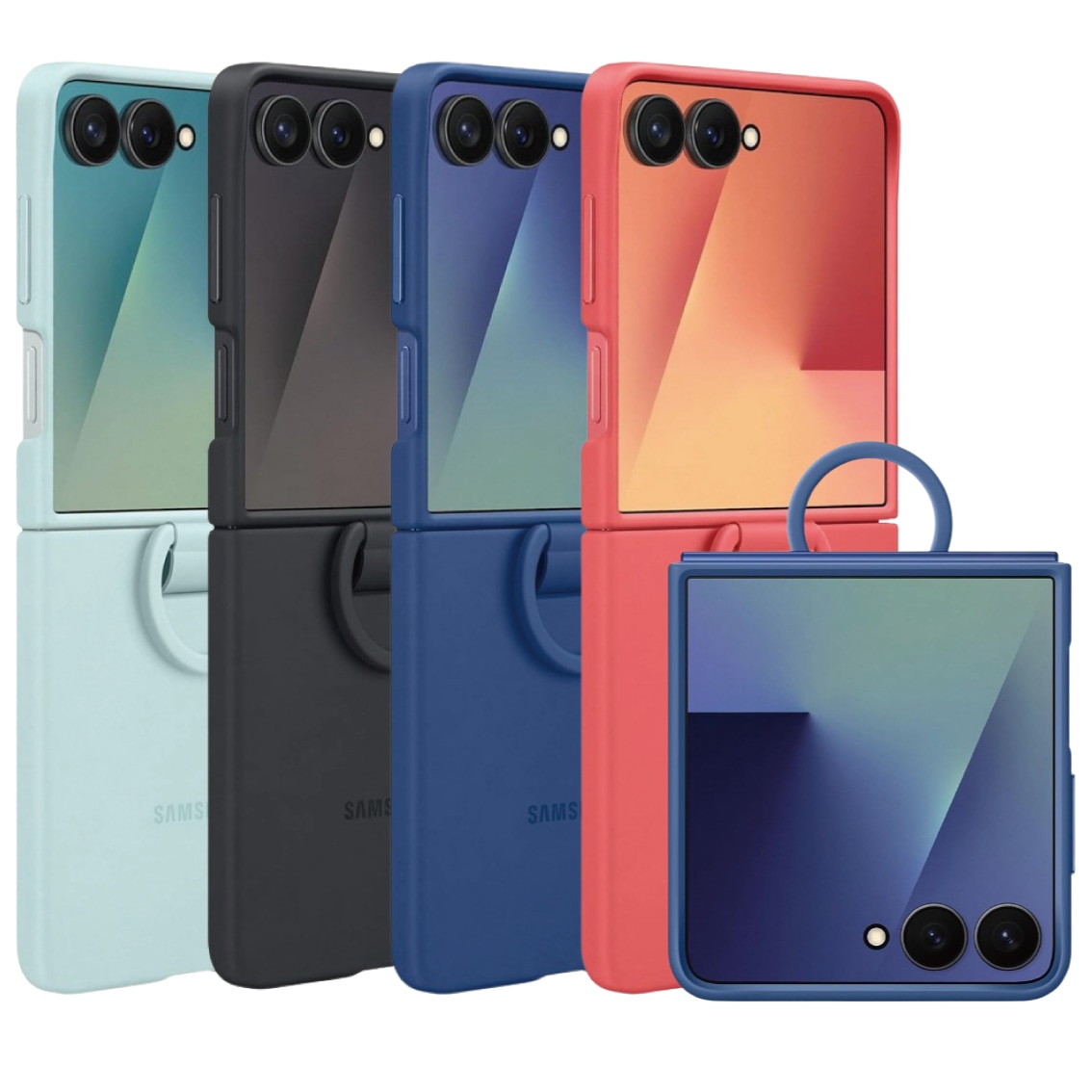 Z Flip7 ケース 純正 シリコンケース リング付 EF-PF766 海外純正品