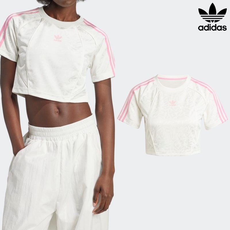 [ADIDAS] アディダス レディース 半袖ベビーTシャツ ホワイト / BABY JERSEY TOP WHITE