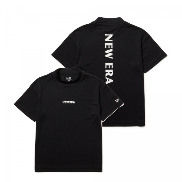 NEWERA ニューエラ ゴルフ Womens 半袖 ミッドネック Tシャツ Vertical Logo ブラック 14391437 レディース