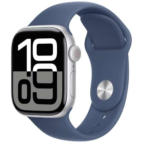 【新品】Apple Watch Series 10 GPS+Cellularモデル 46mm MWY03J/A [シルバー・デニムスポーツバンド S/M]