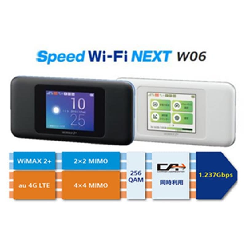 月間データ量上限なし使い放題 UQ WiMAX Speed Wi-Fi NEXT W06（９０日間レンタル）