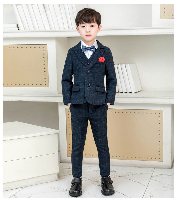 『目玉新商品』スーツ 男の子 チェック柄 5点セット フォーマルスーツ ベスト付き 子供 フォーマルスーツ ピアノ 発表会 結婚式 お受験 ジュニアスーツ 婚葬祭 七五三 子供服 ピアノ 発表会 小学