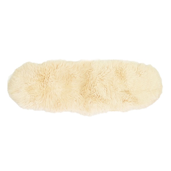 240619344 天然 ムートン 2匹 ラグ M-511-F BE ベージュ 約60180cm メーカー直送