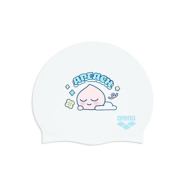 [カカオフレンズX] アピーチドリームシリコン水泳帽 A5AC1AC92WHT