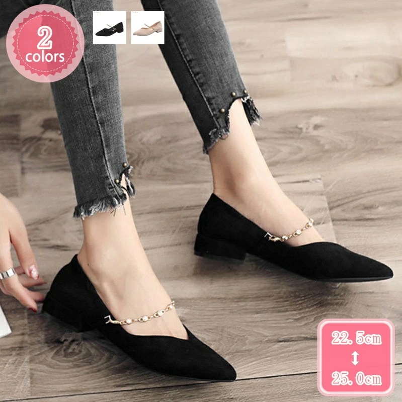 500円OFFクーポン パンプス レディース ポインテッドトゥ ベーシック フラット シューズ ローヒール 履きやすい レディースシューズ 靴 軽量 通気性 婦人靴 ぺたんこ かわいい 歩きやすい 春