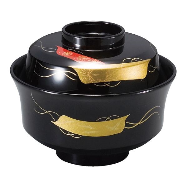 新4寸新 天竜寺椀/お椀 黒短冊 TA 直径121高さ99（66）mm 日本製 食洗機対応 和食 レストラン 店舗 お店