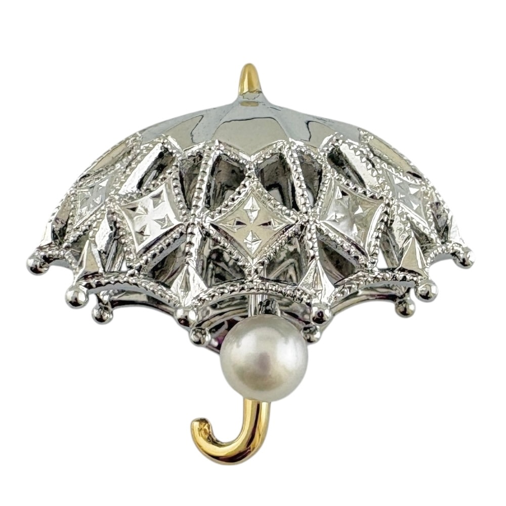 ミキモト ブローチ シルバー パール MIKIMOTO 中古 美品