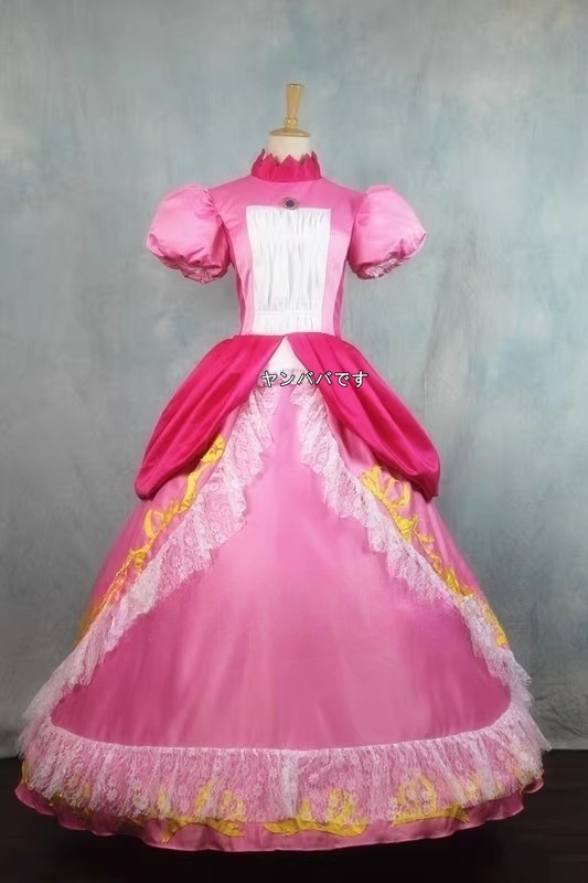 スーパーマリオ ピーチ姫 コスプレ衣装