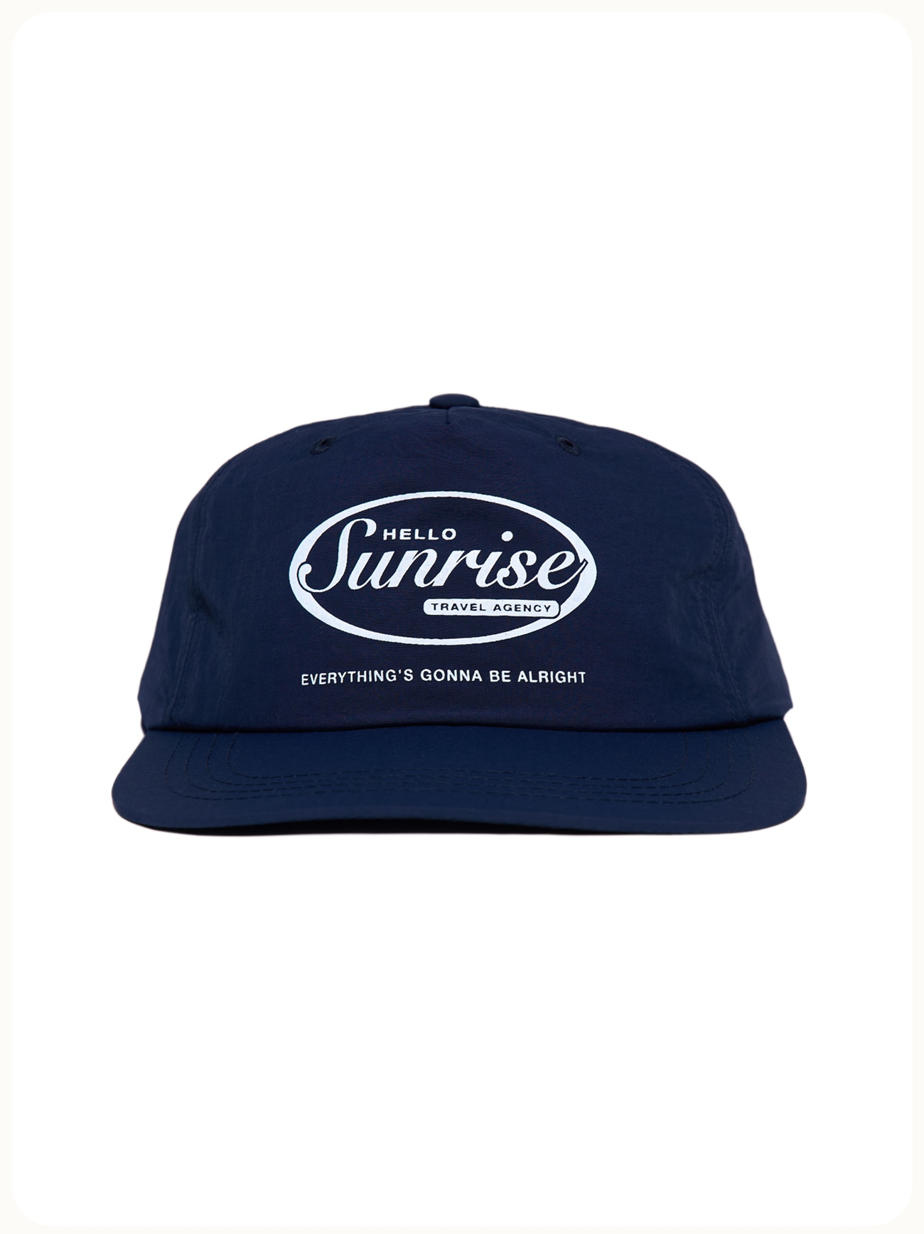 HELLO SUNRISE OVAL Logo 5Panel Cap Navy キャップ