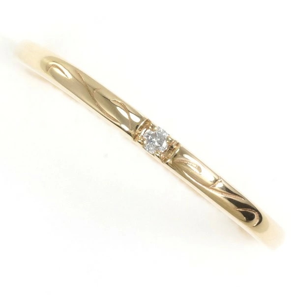 K10 10金 YG イエローゴールド リング 指輪 13号 ダイヤ 0.01 ジュエリー 中古