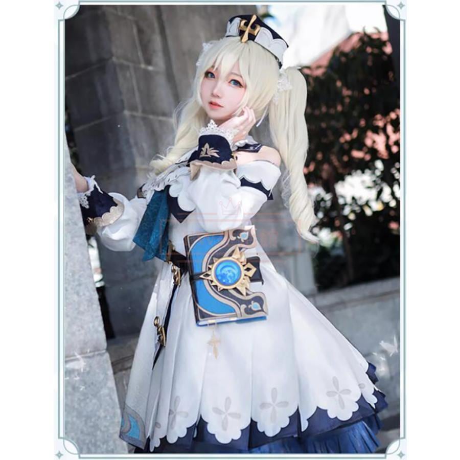 原神 バーバラ 衣装セット コスプレ衣装 ウィッグ 靴 コスチューム 演出服 アニメ ゲーム ハロウィン 変装