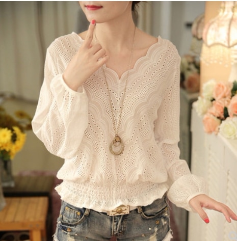 長袖刺繍トップス トップス ロング丈 袖あり 綿 光沢 爽やか 大人スタイル 大人可愛い きれいめ シンプル カジュアル 大人 上品 おしゃれ かっこいい レトロ アジアン 大人可愛い 大人女子