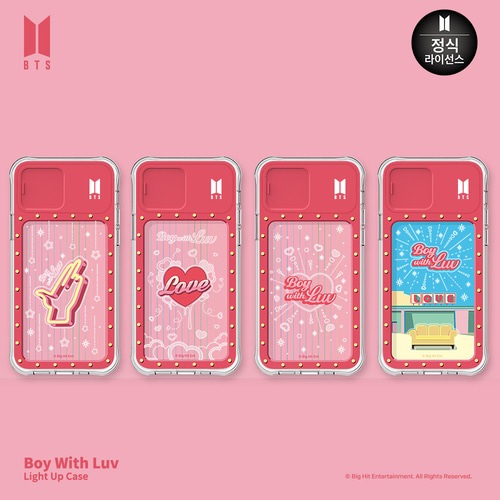 TinyTAN公式iPhone Galaxy スマホケース キラキラ光る Boy with luv タイニータン 韓国 BTS