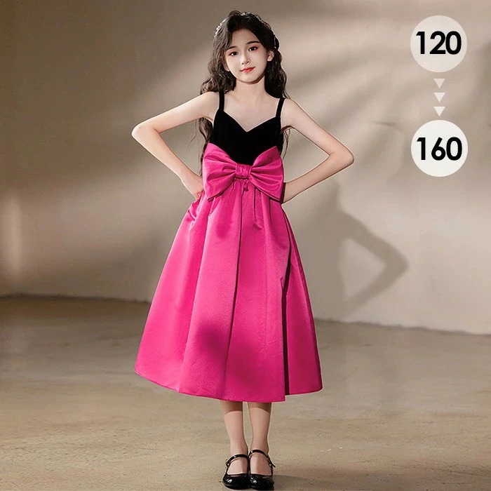 New type追加!ドレス 発表会 結婚式 女の子 ワンピース ピアノ発表会 120 130 140 150 160 フォーマル 袖無し キャミソールドレス キャミソール キャミワンピ パーティドレ
