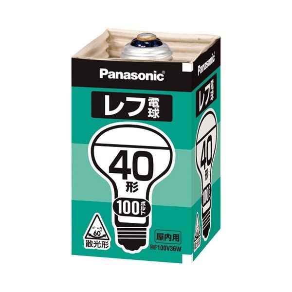 （まとめ） Panasonic 屋内用レフ電球 40形 RF100V36WD10セット