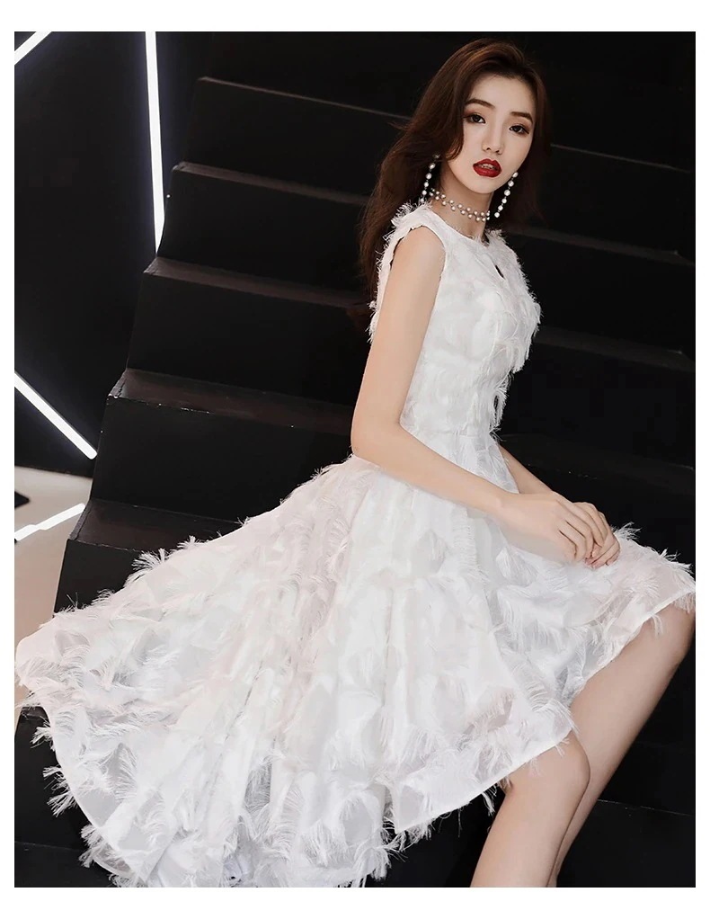 韓版前が短く後ろが長いドレス宴会イブニングドレス結婚式ブライズメイドドレス春ショートスカート 4,759円
