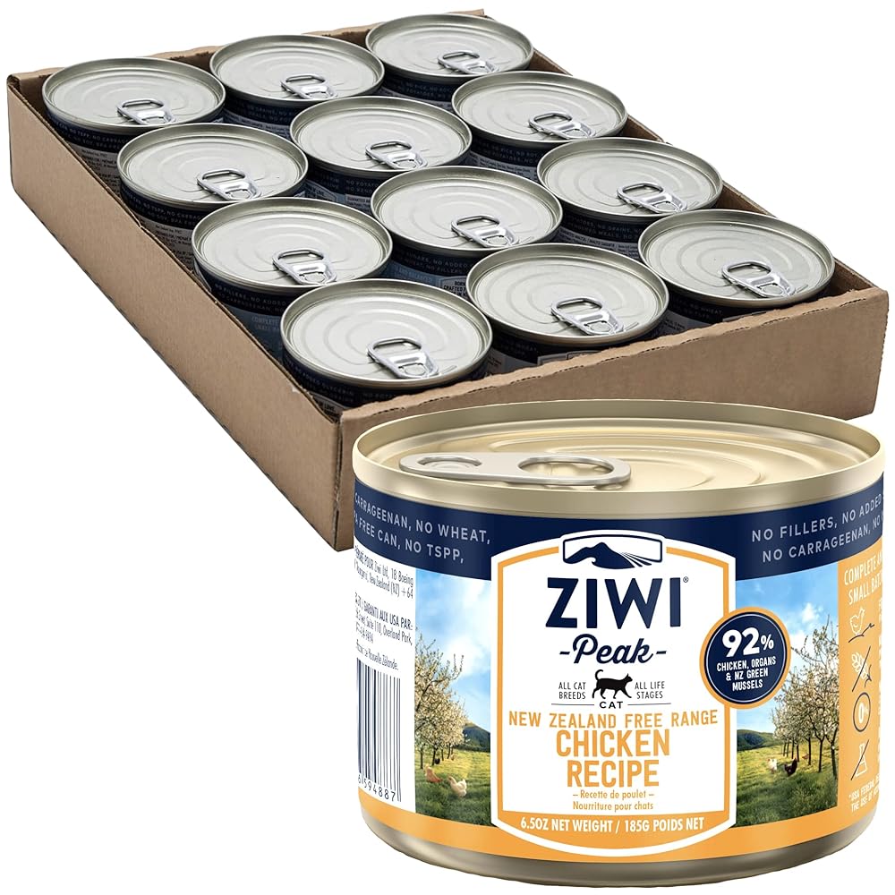 ziwi ジウィ キャット缶 フリーレンジチキン 185g×12缶 全年齢対象 キャットフード プレミアムフード 正規販売店