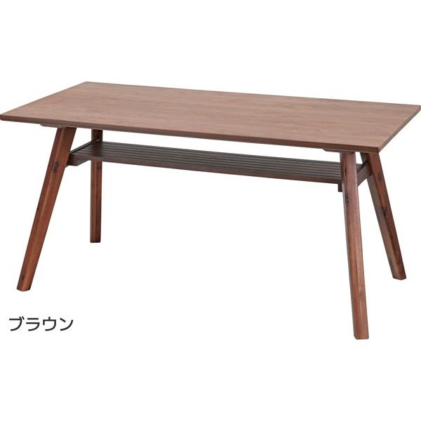 ダイニングテーブル 単品 2人 4人用 長方形 幅130cm おしゃれ 北欧 木製 天然木 センターテーブル テーブルのみ 棚付き収納 高級 新生活 ID012