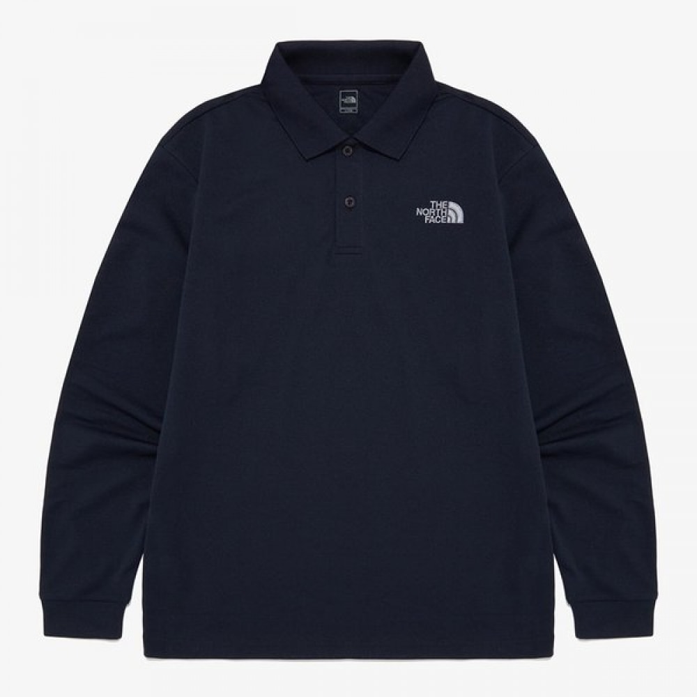 ノースフェイス メンズ 長袖 ポロシャツ DARK NAVY NT7QR00C