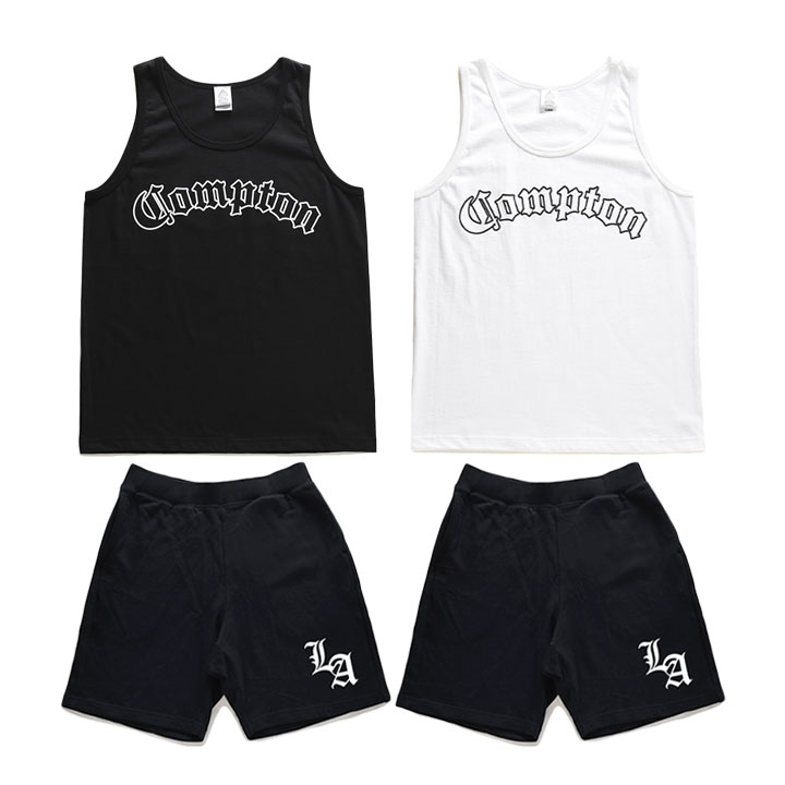 ACE FLAG 上下セット ブランド ノースリーブ Tシャツ タンクトップ ハーフパンツ メンズ 春夏用 黒 白 大きいサイズ エースフラッグ セットアップ ACE