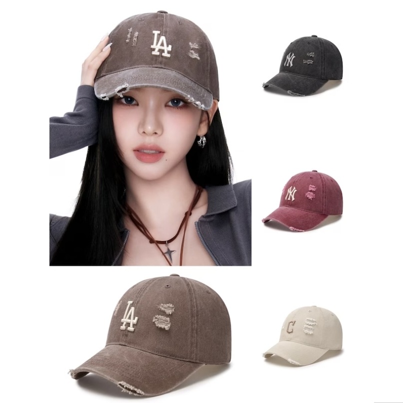 【espa karina着用 】3ACPVV34N/ ダメージ ウォッシング アンストラクチャー ボールキャップ/ NY/ 男女共用/ 5,605円