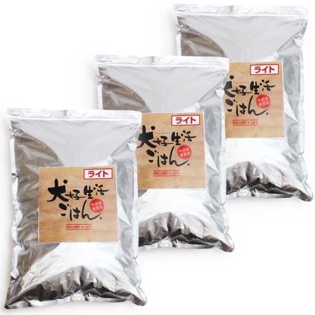 ごはん ドッグフード プレミアムライト小粒（シニアにも対応） 7.5kg（2.5kg3個セット）
