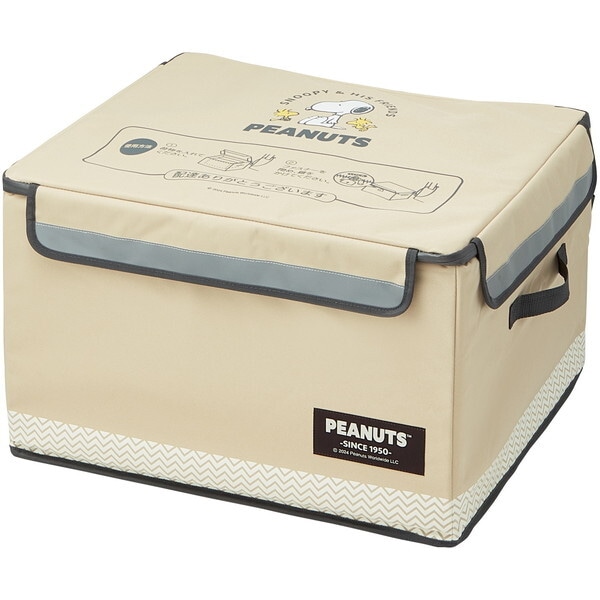 ZOKB2 スヌーピー バッジ 置き配 ボックス L 75L 54×45×35cm 持ち手 反射板 ロック式ワイヤー 荷物 配達 宅配