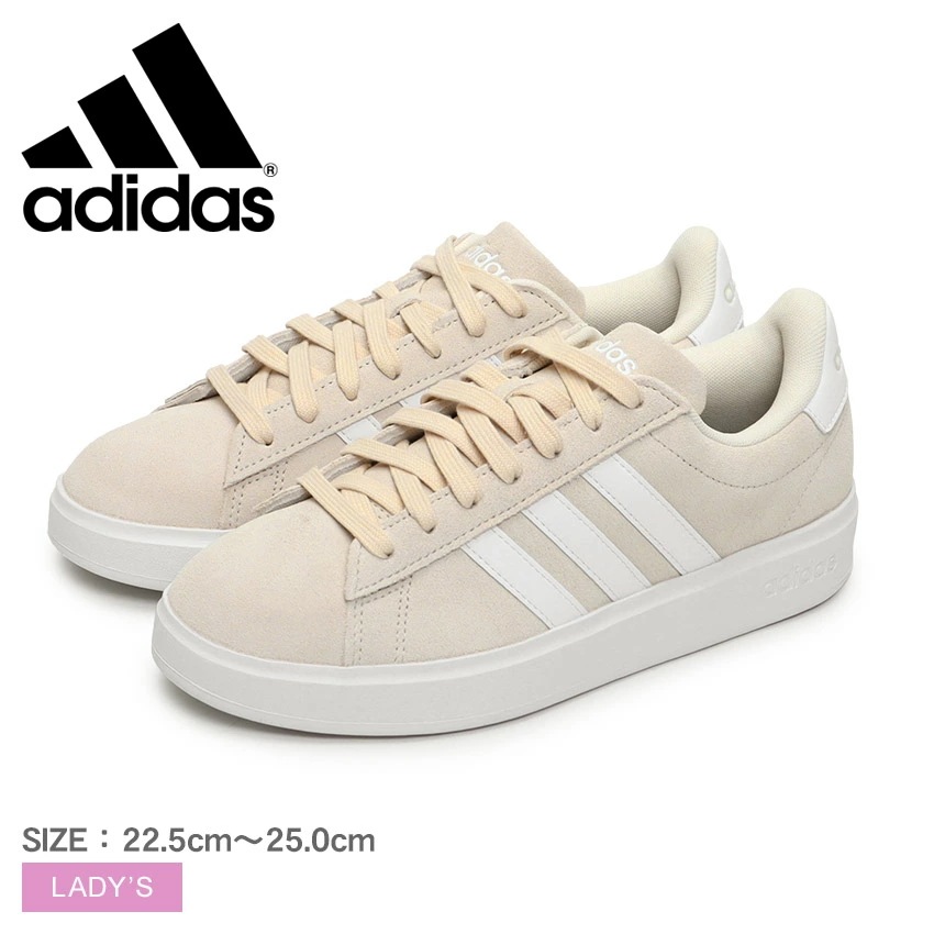 グランドコート 2.0 NIO14 レディース 靴 シューズ 通勤 通学 運動 部活 スポーツ シンプル ローカット 紐靴 レースアップ スポーティ おしゃれ 人気 ブランド ベージュ 6,629円