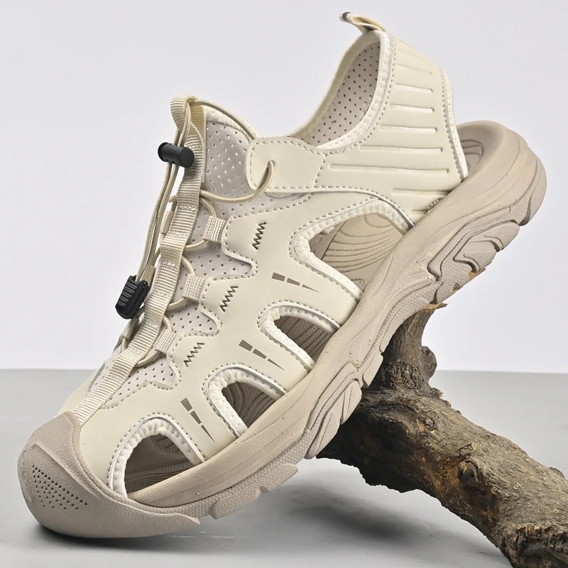 メンズ本革サンダル カジュアルアウトドアシューズ サマーシューズ