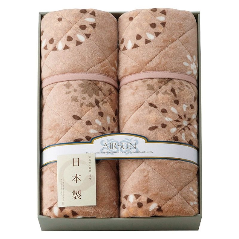 吸湿発熱わた入り国産やわらかタッチ敷きパッド2枚セット