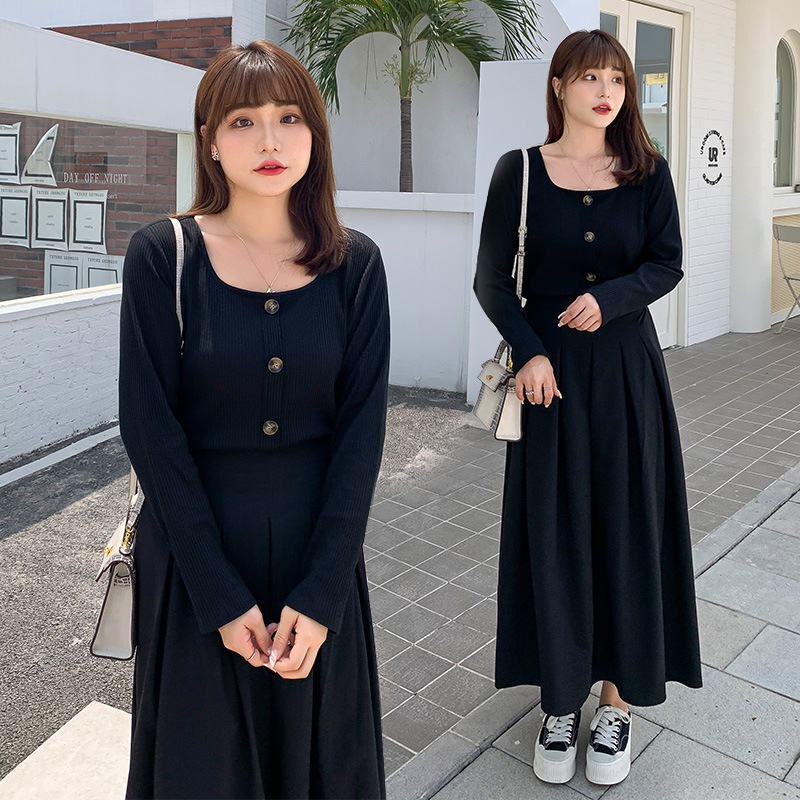 5L 4L 秋冬 韓国 大きいサイズ 長袖ニットトップス レディースシャツブラウス タイト ストレッチ 30代 40代 50代 60代早秋のフランスの上着はお腹を隠してやせています