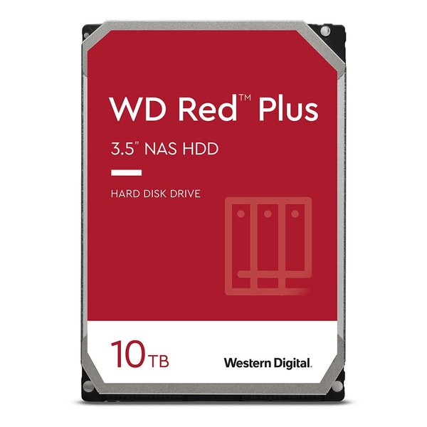 WD Red Plus NAS Hard Drive 10TB 3.5インチ SATA 6G 7200rpm 256MB CMR WD101EFBX
